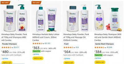 Himalaya Baby Products Upto 44% Off