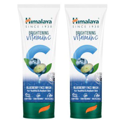 Himalaya Brightening Vitamin C Blueberry Face Wash | 100ml (Pack of 2)