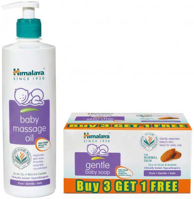 Himalaya Face Body Oil Baby Massage Oil For All Skin Types (500 ML) 