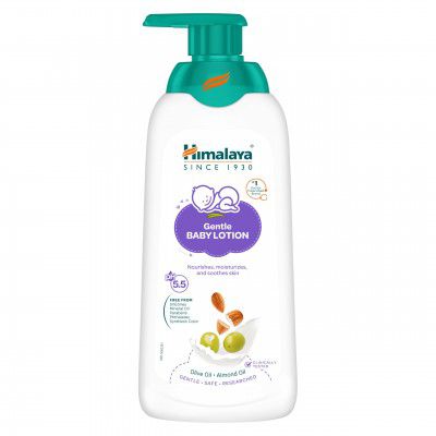 Himalaya Gentle Baby Lotion - 400ml with Almond oil, Olive oil, Country Mallow
