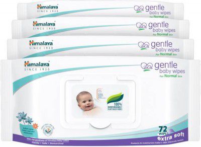 HIMALAYA Gentle Baby Wipes Pack (4 N X 72s)