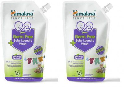 Himalaya Germ Free Baby Laundry Wash 1 L Pouch Liquid, White, (7004801) (Pack of 2)