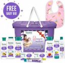 HIMALAYA Happy Baby Gift Pack with Baby Bib (9 in 1)  (Purple)...