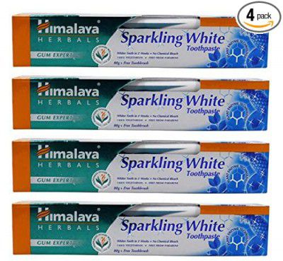 Himalaya Herbals Sparkling White Toothpaste, 80g(pack of 4)