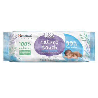 Himalaya Nature Touch Water Baby Wipes |72 Wipes