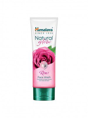 Himalaya Paraben Free Natural Glow Rose Face Wash with Rose Flower Extract - 50 ml