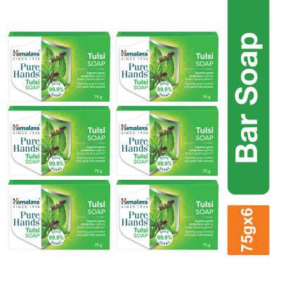 Himalaya Pure Hands Tulsi Soap, 75 g (Pack of 6)