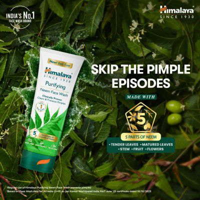Himalaya Purifying Neem Face Wash | Clears and Prevents Pimples & Acne | 150 ml