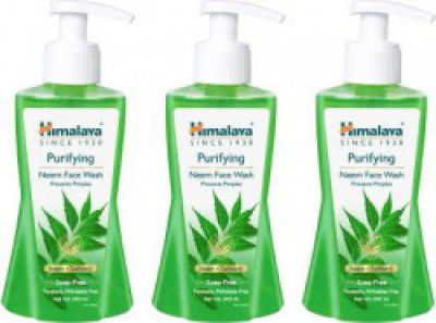 Himalaya Herbals Purifying Neem Face Wash, 200ml (Pack of 3)