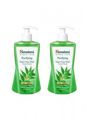 Himalaya Set of 2 Anti-Pimple Purifying Neem Face Wash with Turmeric - 400 ml each