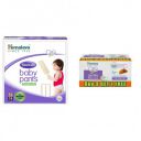 Himalaya Total Care Baby Pants Diapers, Extra Large (12-17 kg), 74 Count & Himalaya Gentle Baby Soap (4N*75g)...