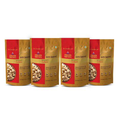Himalayan Natives Whole Cashew Nuts, 200G pack of 4