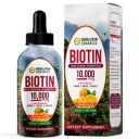Himalayan Organic Liquid Biotin 10000Mcg Form Sesbania Grandiflora | 25x Better Absorption | Soft And Glowing Skin, Long Strong Hair And Nails - 50ml (Orange Flavor)...