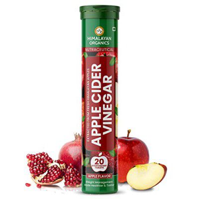Himalayan Organics Apple Cider Vinegar, ACV with mother vitamin B6 & B12 I - 15 Effervescent Fizz Tablets