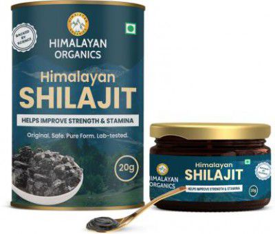 Himalayan Organics 100% Pure Shilajit / Shilajeet Resin to Boost Performance ,Power, Stamina, Endurance, Strength With Fulvic Acid & 85+ Trace Minerals Complex for Energy ,Maximum Potency I - 20g