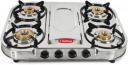Hindflame 4 Burner Pilot Stainless Steel Stainless Steel Manual Gas Stove ...