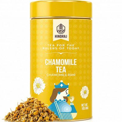 Hindraj Chamomile Rani Herbal Green Tea 100 g Loose Leaves Organic