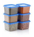 HINDSTAR Kitchen Storage Box Jars Food Masala Box Airtight Kitchen Plastic Container Set (500ML, Set of 6)...