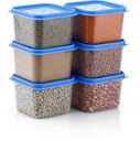 HINDSTAR Plastic Grocery Container - 500 ml (Pack of 6, Blue)...