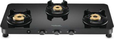 Hindware Alverio 3B AI Glass, Steel Automatic Gas Stove  