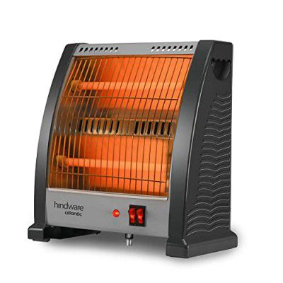 Hindware Atlantic 800 Watts Quartz Room Heater With High Safety Grill - Ignitio (Grey), Compact (HQRHIN21GNL1)