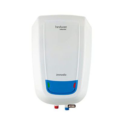 Hindware Atlantic Immedio 5L Water Heater, Wall Mounting, White & Blue