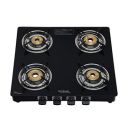 Hindware Brio 4B - 4 Brass Burner Gas Stove (Black)...