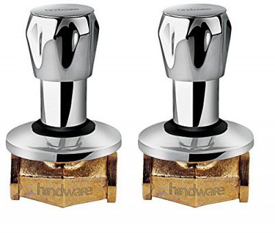 Hindware F200007Cp Classik Concealed Stop Cock (15mm, Chrome) - Pack of 2