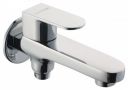 Hindware Italian Collection F340005CP Elegance 2 in 1 Bib Cock with Wall Flange, Brass with Chrome Finish...