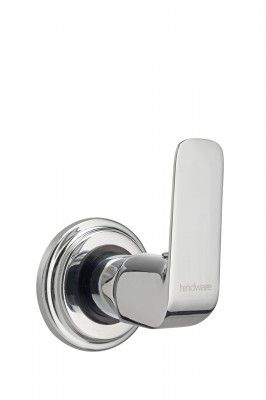 Hindware Italian Collection F400027CP Fluid Exposed Part Kit for Concealed Stop Cock (with Sleeve, Handle & Flange), Brass with Chrome Finish