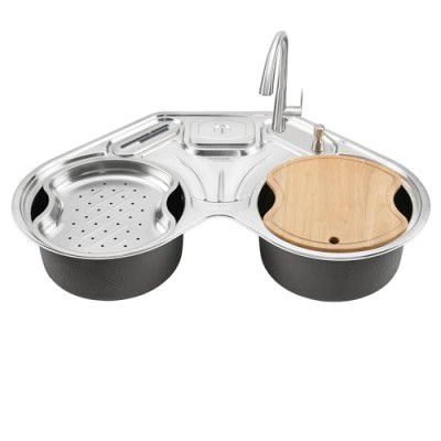 Hindware Kitchen Sink 35"x35"x9"  (Octavius)