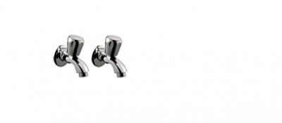 Hindware Lyra F920033CP 2-in-1 Brass Bib Cock for Bathroom (Chrome Finish)
