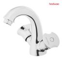 Hindware Lyra F920034CP 2-in-1 Brass Center Hole Basin Mixer for Bathroom...