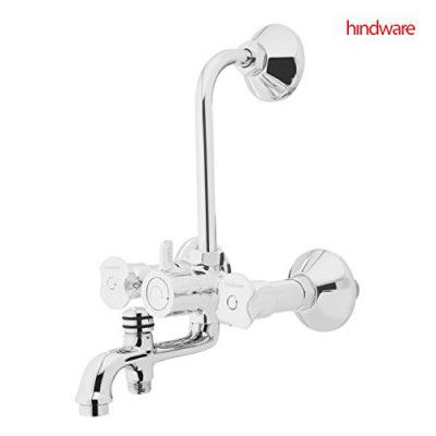 Hindware Lyra F920039CP 3-in-1 Brass Wall Mixer for Bathroom (Chrome Finish)