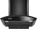 Hindware Smart Appliances Ripple 60 IN Auto Clean | Curved Glass | Filterless |  Wall Mounted Black 1350 CMH Chimney...