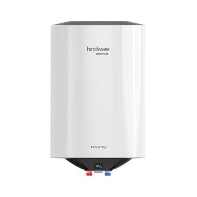 Hindware smart appliances Xceed Digi 10L, 2Kw, Glasslined Coated Tank, Storage Water Heater, White