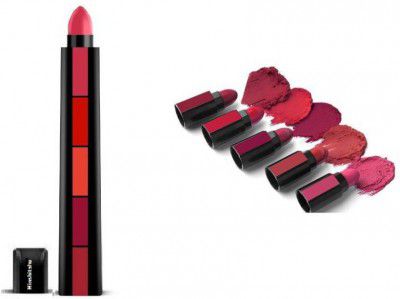 HINSHITSHU Red Edition 5 in 1 Beauty Pocket Matte Lipstick (multicolor, 30 ml)