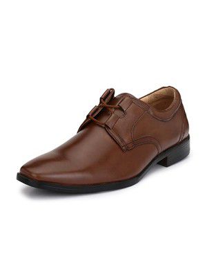 HiRELS Mens Leather Derby Lace Up Formal Shoes