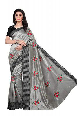 HIRU FASHION Womens Banarasi Silk Saree With Unstitched Blouse Piece