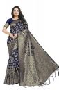 HIRU FASHION Womens Banarasi Silk Saree With Unstitched Blouse Piece...