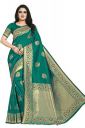 HIRU FASHION Womens Banarasi Silk Saree With Unstitched Blouse Piece...