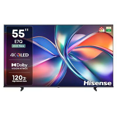 [Extra Rs 4250 Off] Hisense (55") E7Q Series 4K Ultra HD Smart QLED TV 55E7Q (Black)