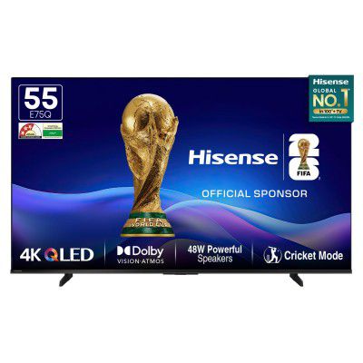 Hisense (55") 4K Ultra HD Smart QLED TV | VIDAA OS | 55E75Q (Black)