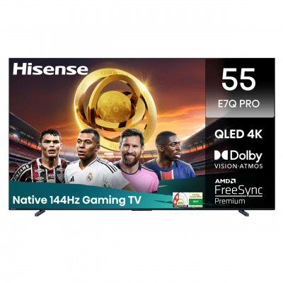 [Extra Rs 7500 OFF] Hisense (55") E7Q PRO Series 4K Ultra HD Smart QLED TV 55E7Q PRO (Charcoal Grey)