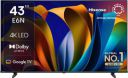 Hisense E6N 43" Ultra HD (4K) LED Smart Google TV with Dolby Vision Atmos (43E6N)...
