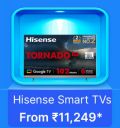 Hisense TVs starts from Rs. 11249 on Flipkart's Big Billion Days Sale...