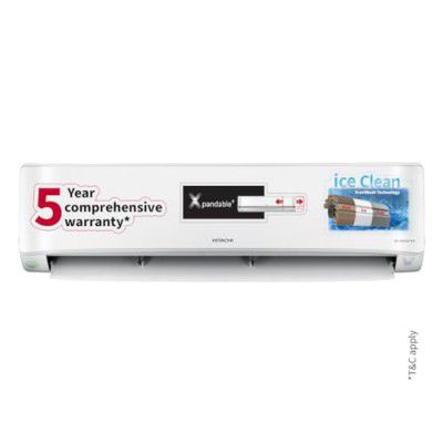 [Extra Rs 4250 Off] Hitachi 1.5 Ton Class 5 Star, ice Clean, Xpandable+, Inverter Split AC (100% Copper, Dust Filter, 2024 Model - 5400FXL RAS.G518PCBIBF, White)