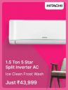 Hitachi 1.5 Ton 5 Star Split Inverter Air Conditioner @ ₹ 43999 in Flipkart Big Billion Days Sale ...