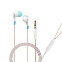 Hitage HB-6315 Stereo Bass Earphone Wired Headset (White Blue, in The Ear)...