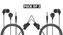Hitage Super Bass Perfect Soundtrack Wired in-Ear Headphone Pack of 2 (Black)...